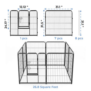 Secure Your Pet's Freedom with Our Metal Exercise Playpen Fence